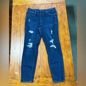 SO Distressed Dark Blue Skinny Jeans